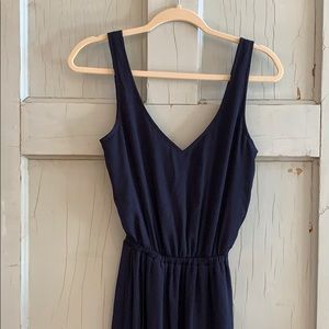 Navy Blue Kendal Dress with Slit